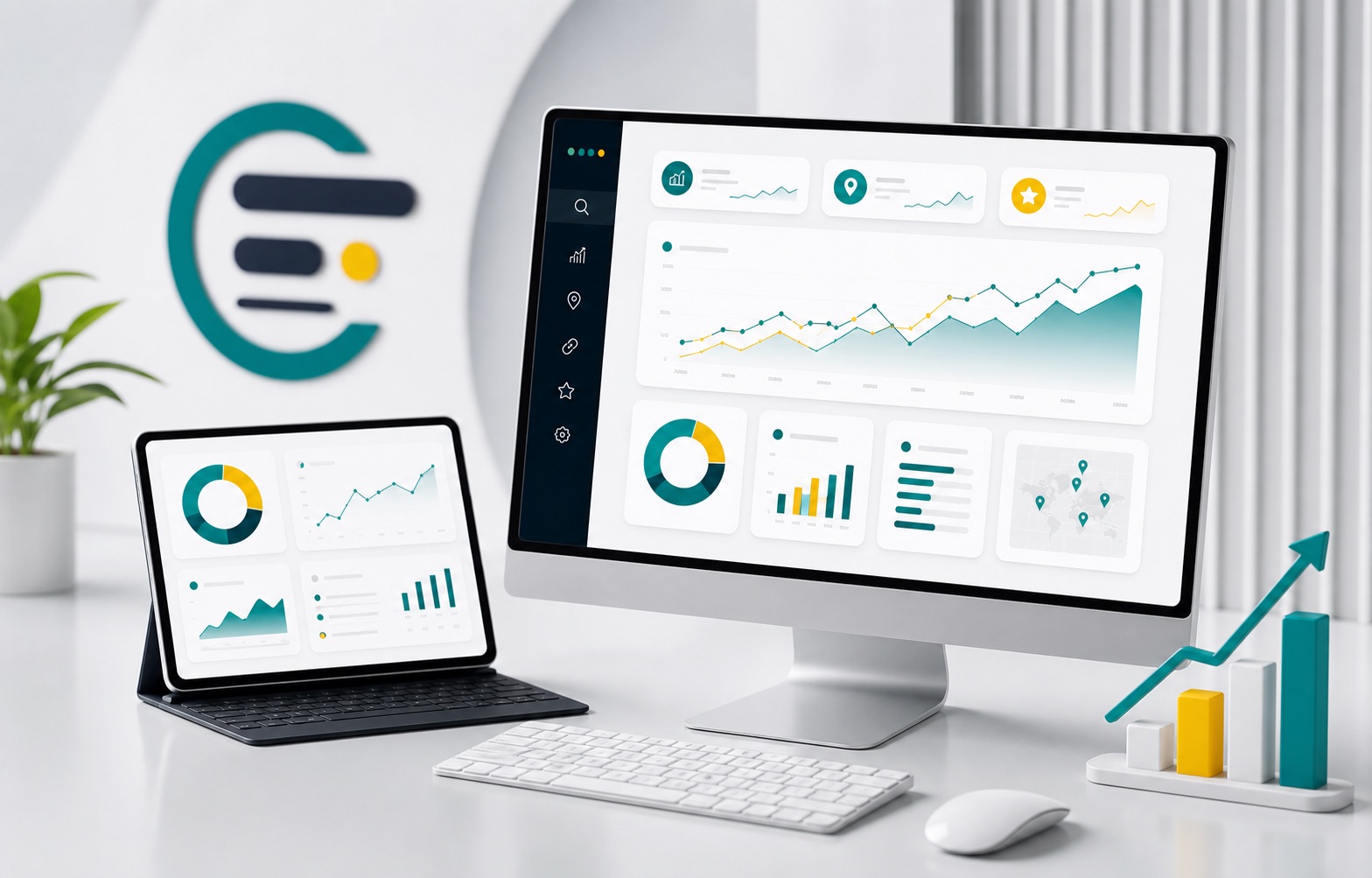 Tableau de bord clair pour suivre la visibilité Google