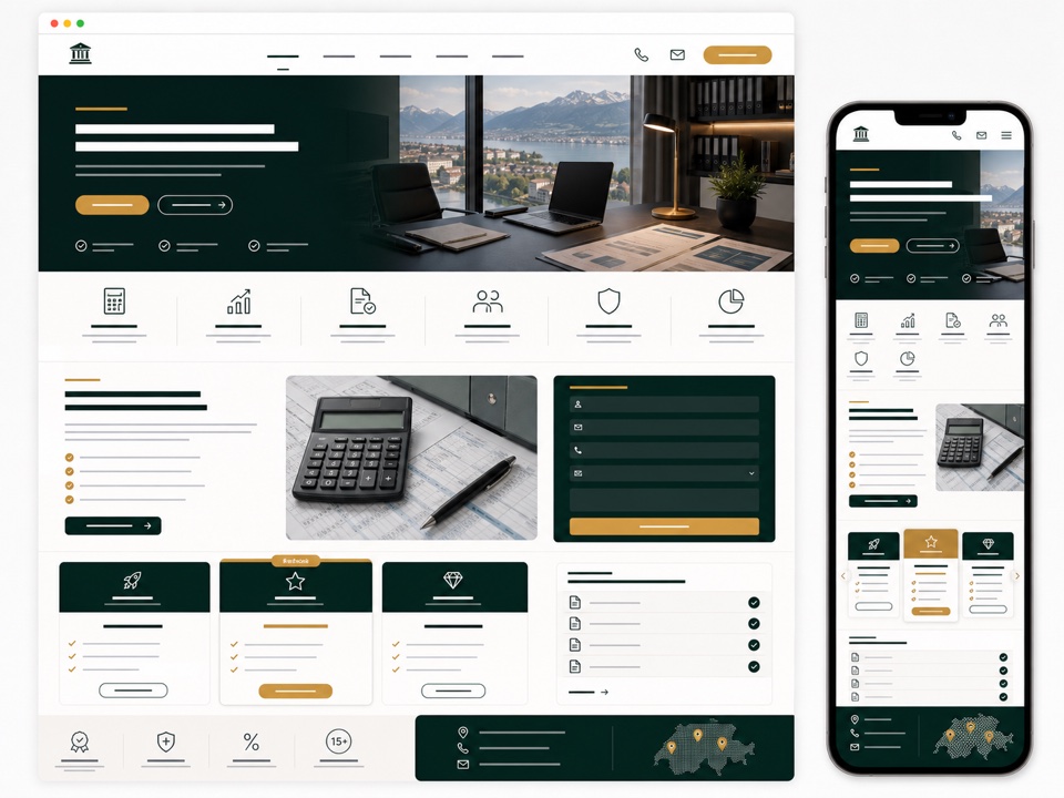 Site pour fiduciaire - exemple de design web généré par IA