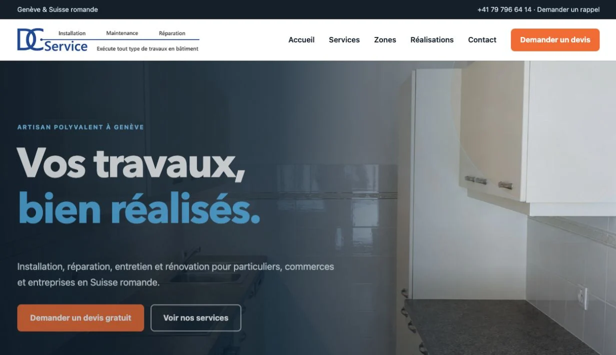 DC Service — projet client SEO WEB