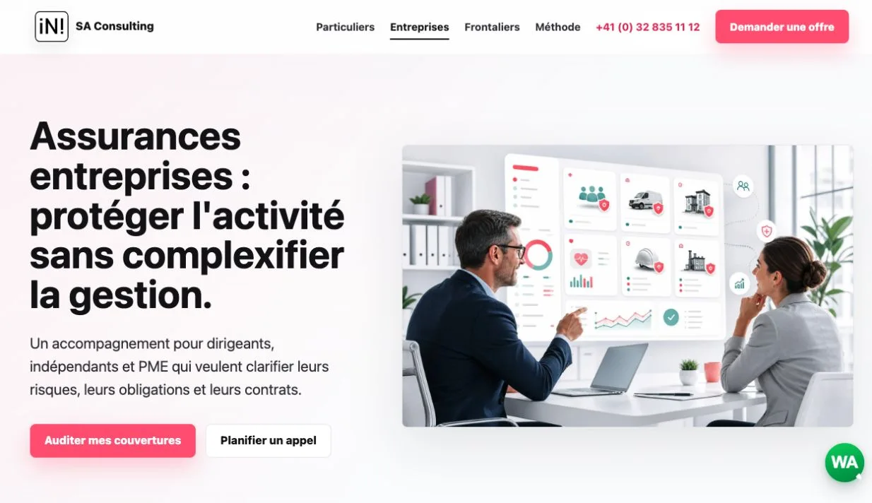 iN! SA Consulting · Le contenu et les services vus plus en détail