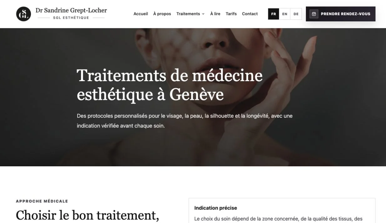 SGL Esthétique · Le contenu et les services vus plus en détail