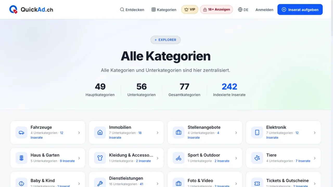 QuickAd.ch · A closer look at the content and services