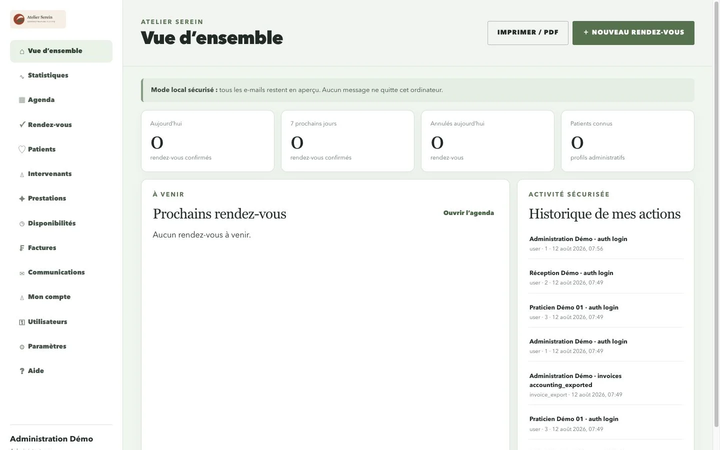 Contenu centré sur le métier — Atelier Serein