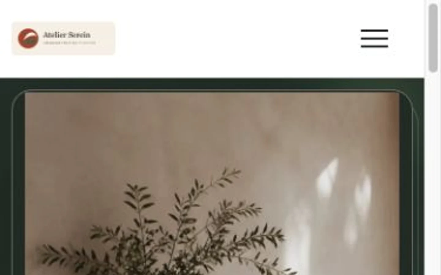 Produit responsive complet — Atelier Serein